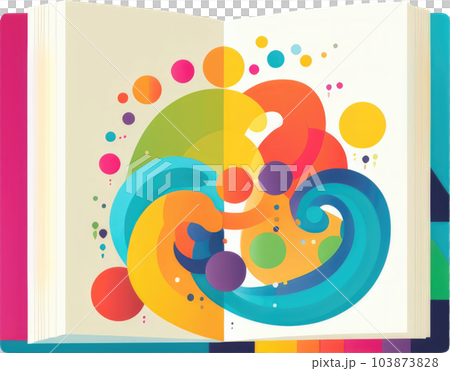 Book Sticker Illustration Flat Design Book Sticker Illustration Flat Design 103873828