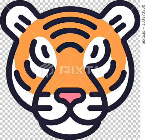 Tiger Head Cartoon Style Tiger Head Cartoon Style 103873830