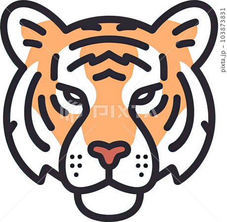 Tiger Head Cartoon Style Tiger Head Cartoon Style 103873831