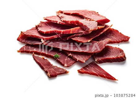 Premium AI Image  beef jerky strips inside a food dehydrator created with  generative ai