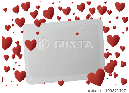 vector illustration of frame background with heart spring concept 103875507