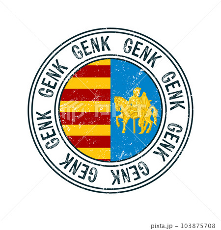 Genk city grunge rubber stamp 103875708