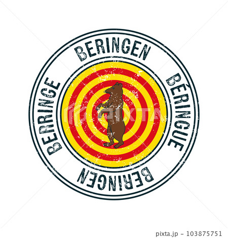 Beringen city grunge rubber stamp 103875751