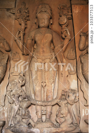 Carved idols on Harshnath Temple, an ancient Hindu temple dedicated to Lord Shiva, situated on the top of a hill at Harsh Ki Pahadi, dated 973 CE, Sikar, Rajasthan, India Carved idols on Harshnath Temple, an ancient Hindu temple dedicated to Lord Shiva, situated on the top of a hill at Harsh Ki Pahadi, dated 973 CE, Sikar, Rajasthan, India 103877513