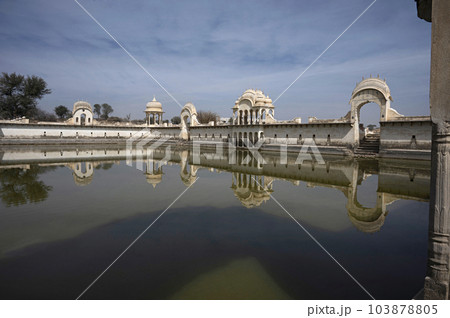 Sethani Ka Johara, is a reservoir made by the widow of Bhagwan Das Bagla in the year 1899, located in Churu, Shekhawati, Rajasthan, India Sethani Ka Johara, is a reservoir made by the widow of Bhagwan Das Bagla in the year 1899, located in Churu, Shekhawati, Rajasthan, India 103878805