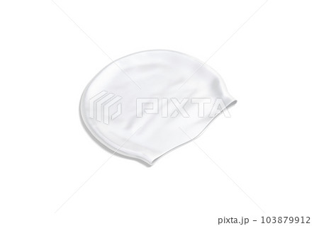 Blank white sport swim cap mockup, side view Blank white sport swim cap mockup, side view 103879912