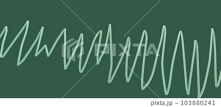Electrocardiogram ECG displaying Torsades de pointes rhythm, 3D illustration 103880241