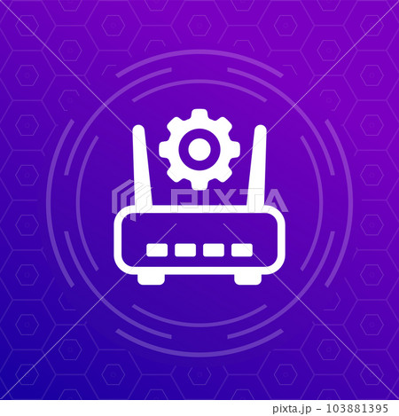 router, modem settings icon for apps and web 103881395