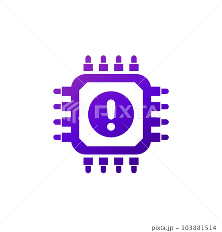microchip supply shortage icon on white microchip supply shortage icon on white 103881514