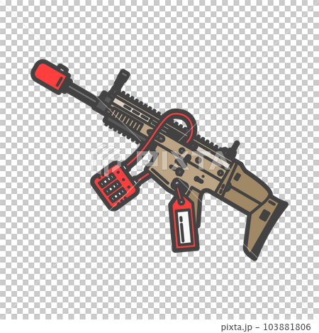 犯罪者から押収された砂漠戦闘用アサルトライフル・フラットダークアース塗装 103881806