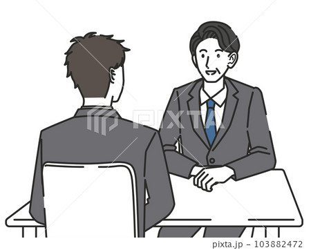 面接を受ける男性 面接を受ける男性 103882472