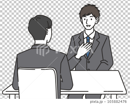 A male interviewing A male interviewing 103882476
