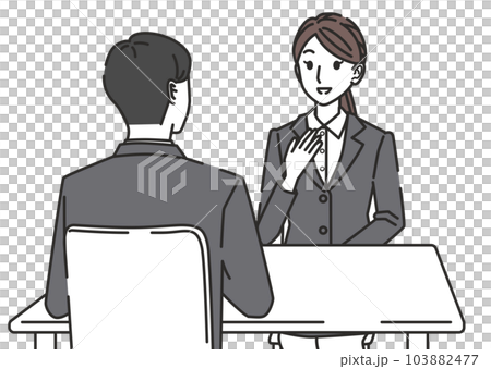 Woman interviewing Woman interviewing 103882477