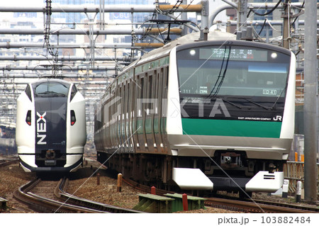 ［JA］湘南新宿ラインを行く埼京線E233系・特急成田エクスプレス 103882484