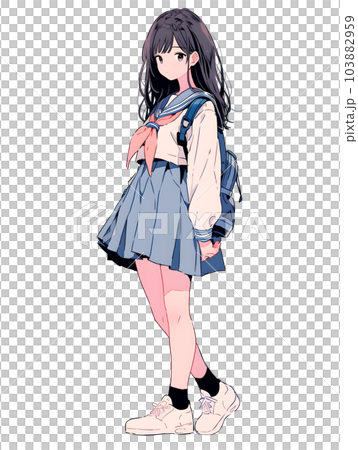 アニメスタイルの女の子 イラスト ボード「人设、立绘」のピン