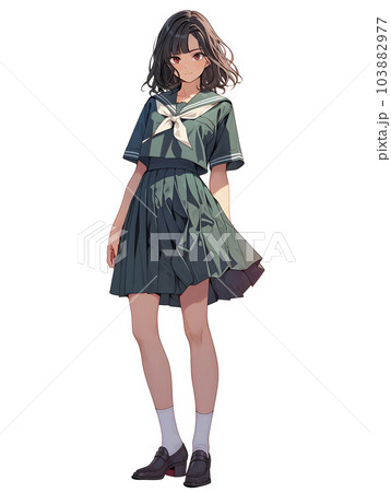 女子高生の立ち姿 全身 アニメイラスト(Generative AI) 女子高生の立ち姿 全身 アニメイラスト(Generative AI) 103882977