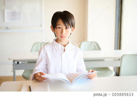 勉強をする小学生の男の子 103885613