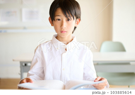 勉強をする小学生の男の子 103885614