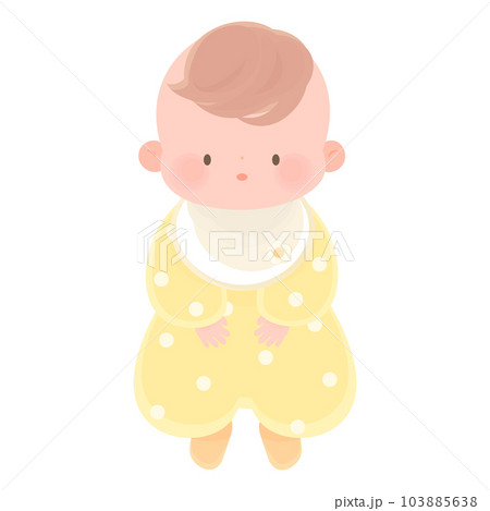 赤ちゃんの全身イラスト 103885638
