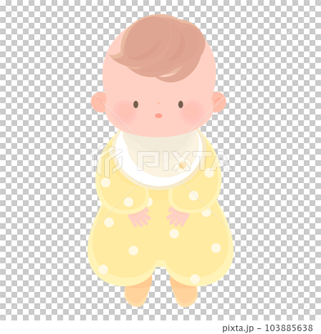 赤ちゃんの全身イラスト 103885638