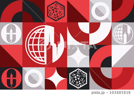 International Day against Drug Abuse and Illicit Trafficking. June 26. Seamless geometric pattern 103885816