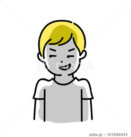 かわいい人物のイラストシリーズ _ カジュアルな服装の男性_ 企む かわいい人物のイラストシリーズ _ カジュアルな服装の男性_ 企む 103886042
