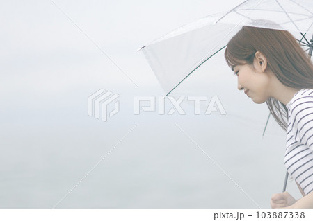 傘をさす女性 103887338