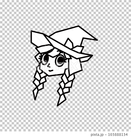 Witch illustration coloring page 103888134