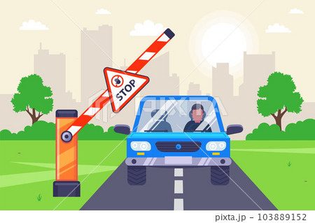 skip the blue car on the toll road. skip the blue car on the toll road. 103889152