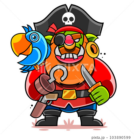 Cute goblin mascot character cartoon icon vector illustration. Design isolated on white. Flat style. Cute goblin mascot character cartoon icon vector illustration. Design isolated on white. Flat style. 103890599