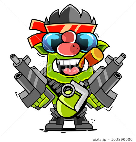 Fantasy cartoon character illustration. Fairytale humans and creatures. Elf, orc magician, druid cartoon personages. Fantasy games 103890600