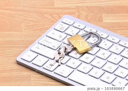 パソコンと鍵のイメージ 103890667