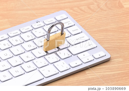 パソコンと鍵のイメージ 103890669