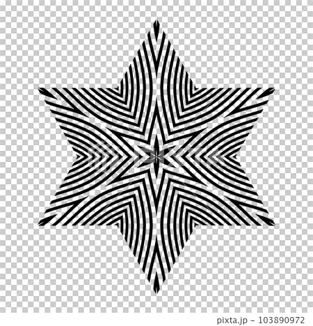 Abstract Design Element in Star Shape. Lines...のイラスト素材 [103890972] - PIXTA