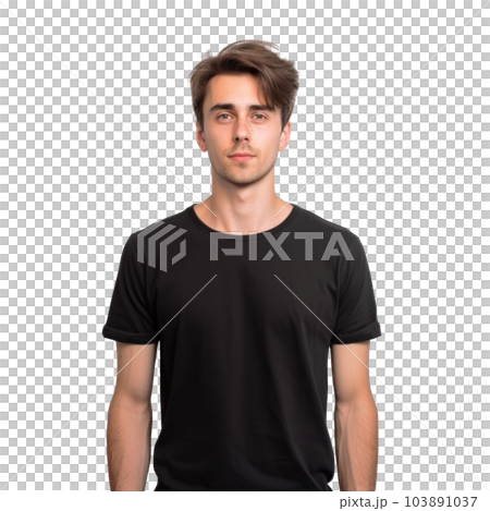 Blank Black Shirt Mockup Template For Front And Back View. Generative AI  Stock Photo, Picture and Royalty Free Image. Image 205881104.