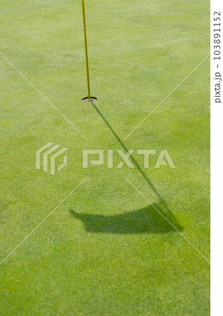 ゴルフのグリーンとホール 103891152