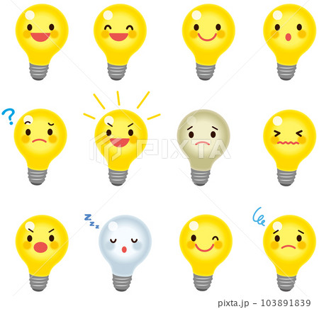 電球のキャラクター　電気　節電　省エネ 103891839