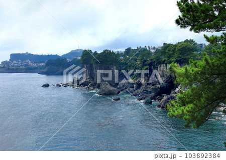 This is the beautiful coastal scenery of Seogwipo, Jeju Island. 103892384