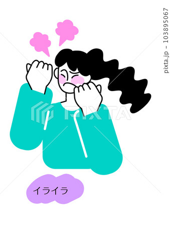 イラスト素材:更年期・更年期障害_女性_症状 イラスト素材:更年期・更年期障害_女性_症状 103895067