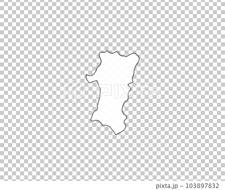 秋田県　地形地図 103897832