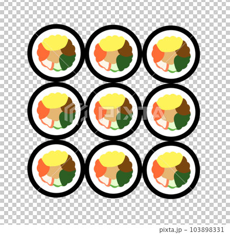 Korean delicious kimbap illustration 103898331