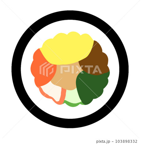 韓国の美味しいキムパのイラスト 103898332