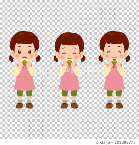 girl eating kashiwamochi 2 103898775
