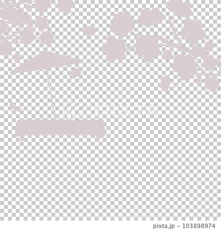 Cherry blossom bench background single color Cherry blossom bench background single color 103898974