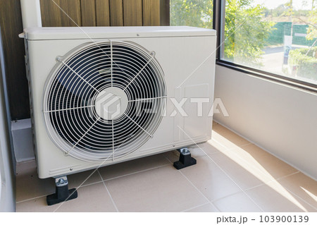 Air condition outdoor unit compressor install outside the house 103900139