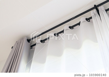 Curtain window interior decoration in living room 103900140