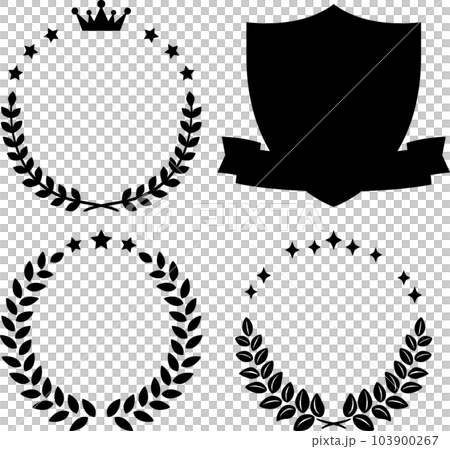Laurel and shield frame material set 103900267