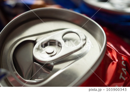 recycle aluminum metal crushed can waste background 103900343