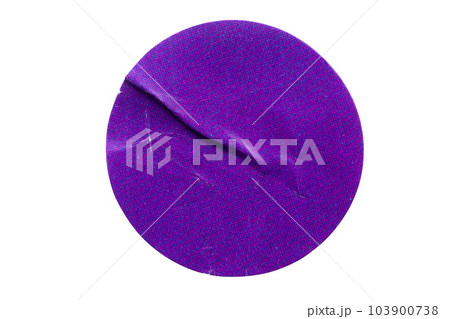 Blank purple round adhesive paper sticker label isolated on white background Blank purple round adhesive paper sticker label isolated on white background 103900738