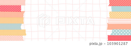 フレーム素材_マスキングテープ_ピンク 103901287